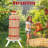 7.9 Gal Manual Fruit Wine Press, Wood Steel Fruit and Wine Press With T-Handle, Stable Triangular Structure, Wine Making Press for Outdoor, Kitchen, Manual Assembly Required