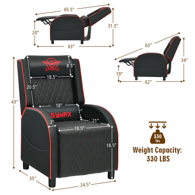 Fauteuil de massage en similicuir, Simili cuir rouge