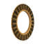 Miroir mural décoratif rond en bambou avec corde de chanvre jaune clair et noir, décoration écologique pour salle de bain, chambre à coucher, salon, entrée