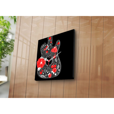 Horloge murale élégante en toile 11 po x 11 po | 100% toile de suède, cadre 100% bois (épaisseur: 1,2 po) | Parfait pour la décoration intérieure, le salon, le bureau, le style intemporel et la fonctionnalité