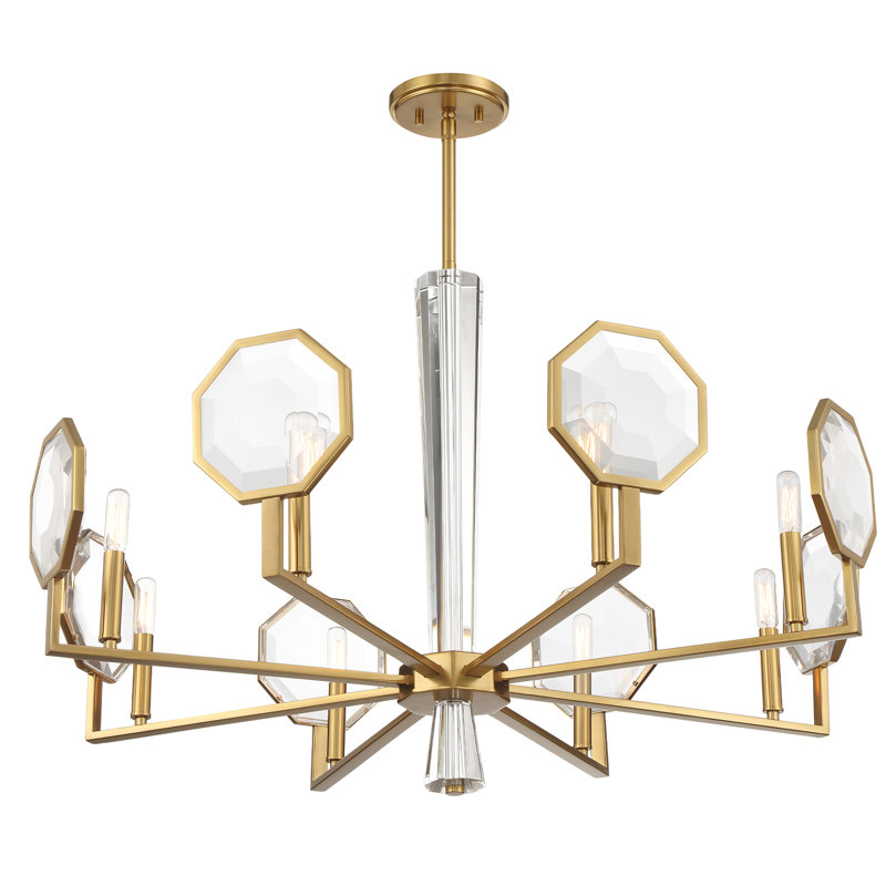 Leighton 8-Light Chandelier in Warm Brass