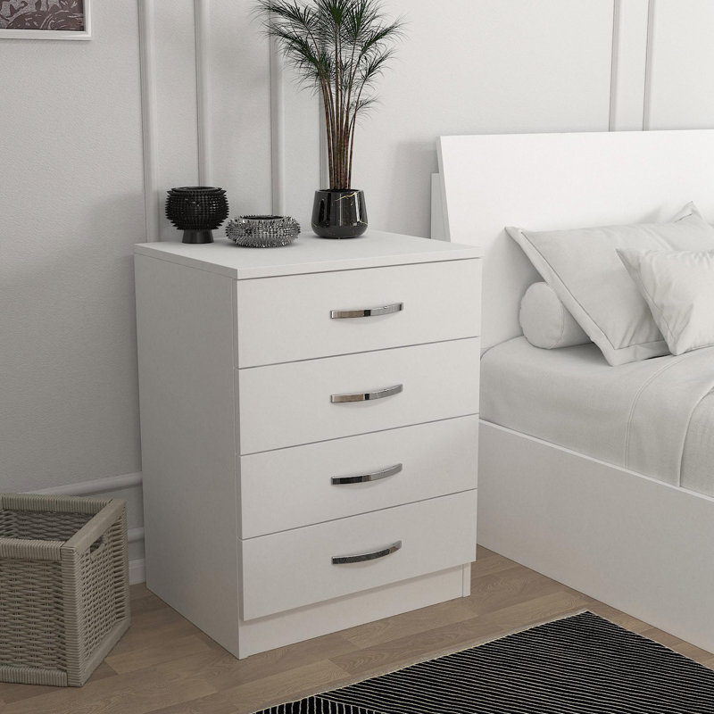 Carrigan 55cm W Manufactured Wood Bedside Table