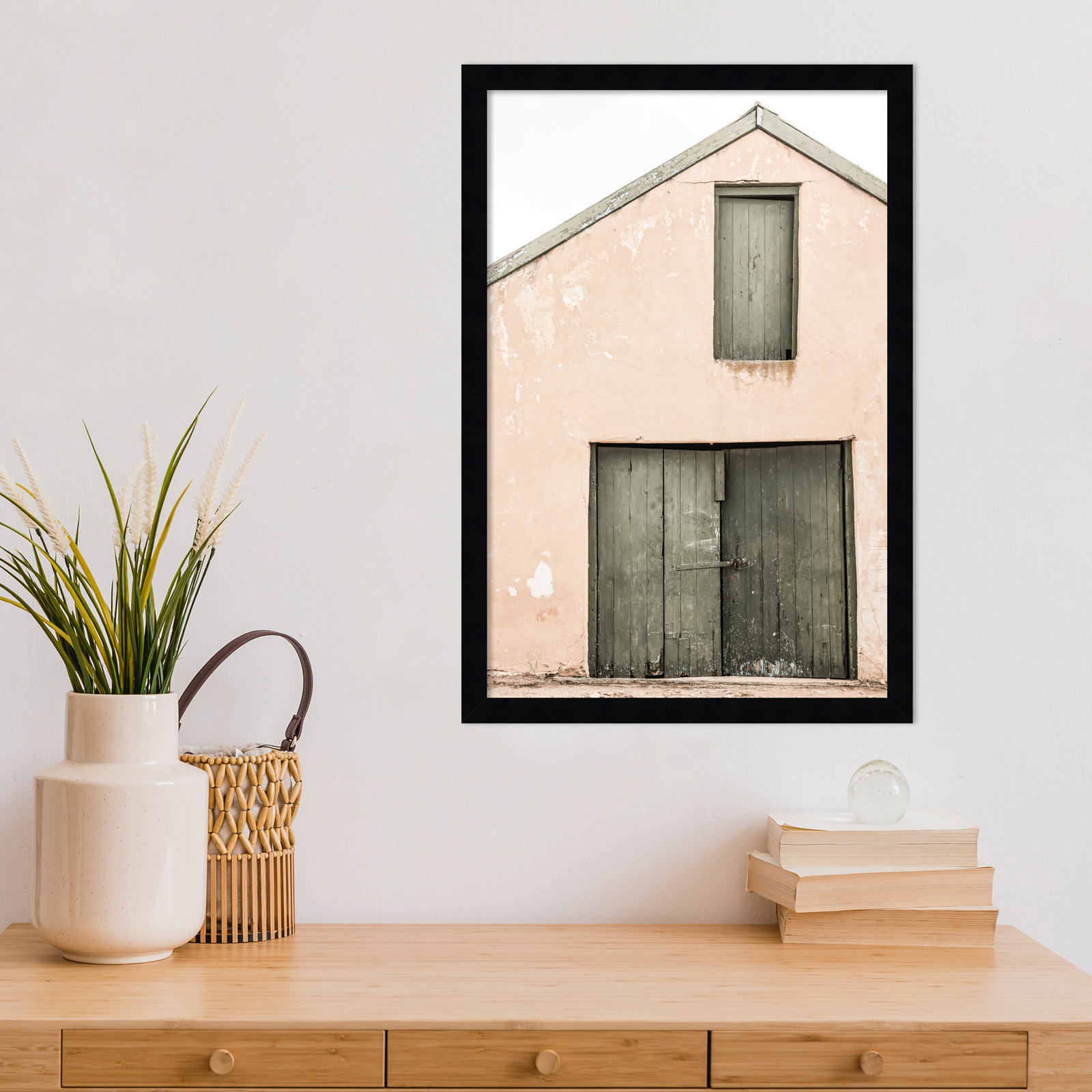 Pineland "Karoo Farm House" Print, Black, 21" H x 15" W