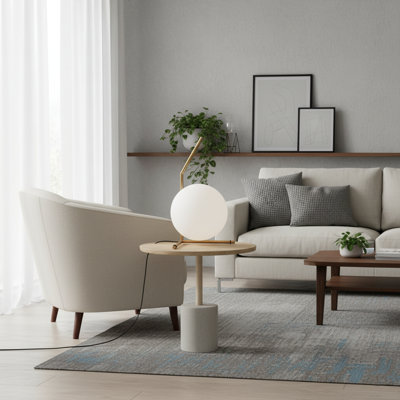 "Cicily" Minimalist Frosted Globe Table Lamp