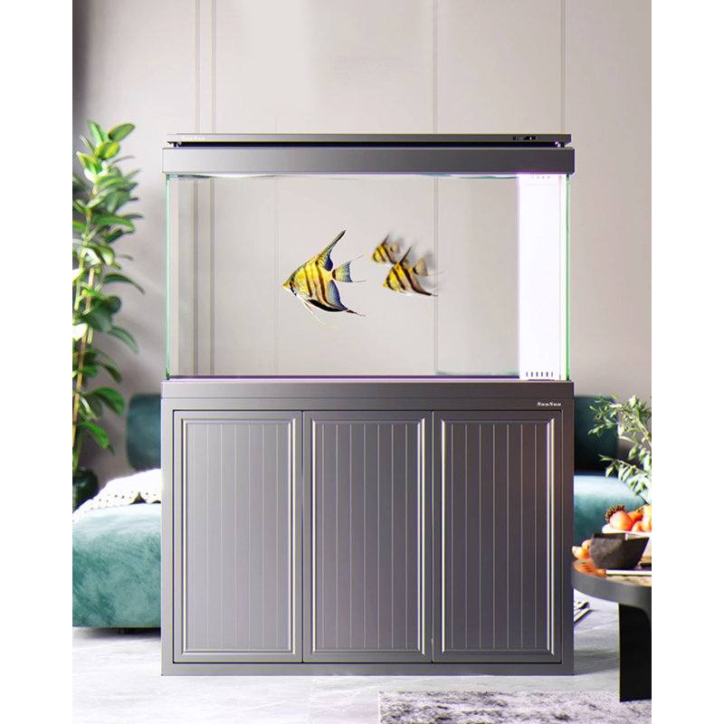Élégant réservoir d'aquarium écologique à grande échelle, Gris, 79 gallons (H 60 po x l 47 po x P 14 po) 