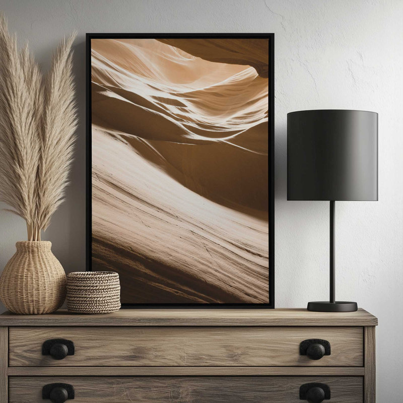 «Canyon Abstract II» par Lori Deiter, reproduction d'art, Toile avec cadre, Tanné, L 24 po x H 36 po