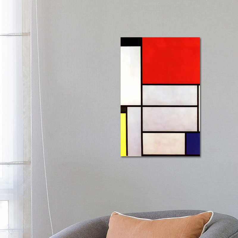 Tableau L, 1921 by Piet Mondrian - Print on Canvas, 101.6 cm H x 66.04 cm W x 1.91 cm D, Wrapped Canvas