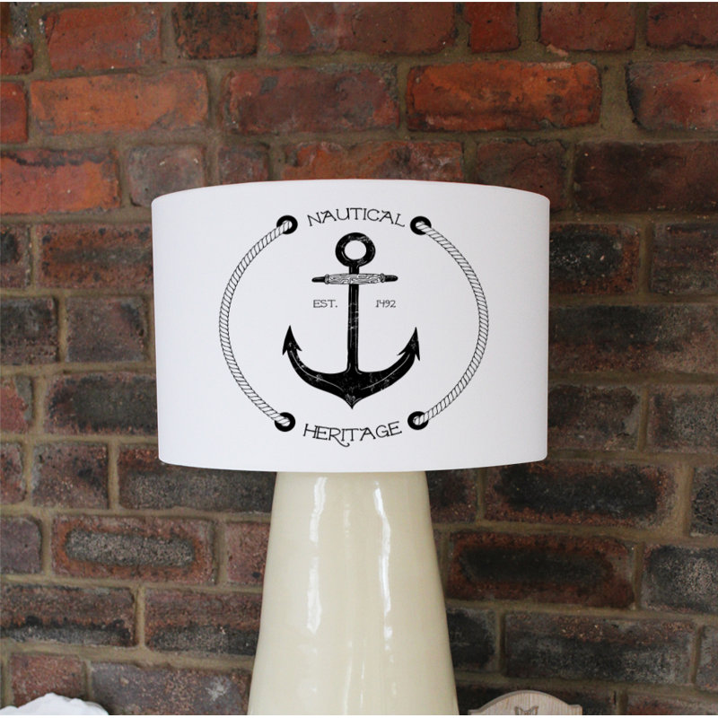 Cotton Drum Lamp Shade ( Uno ), 22cm H x 25cm W x 25cm D