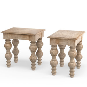 Atifah Solid Wood End Table (1 piece only)