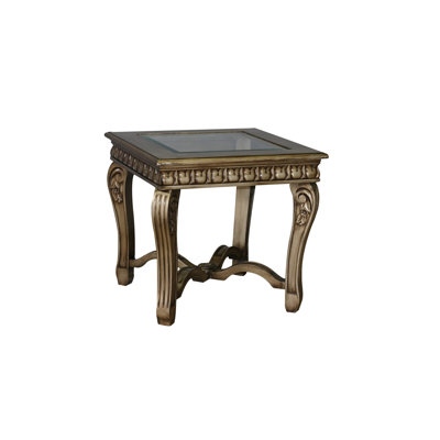 Glass Top End Table