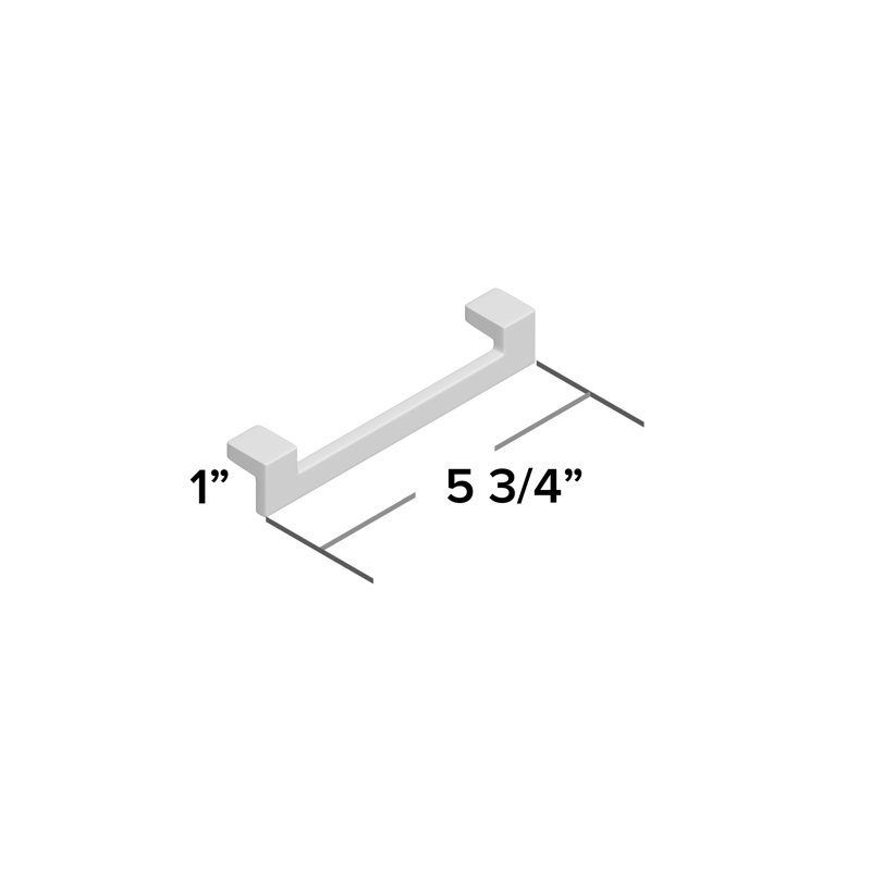 Matte Black Modern Designer Bar Pull with Mounting Hardware
