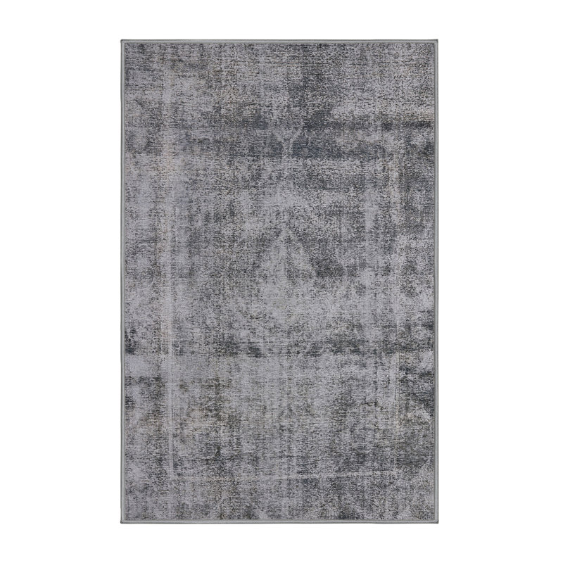 Tapis 100% Mid-Century moderne lavable à la machine 1866, Rectangle 7 pi x 9 pi