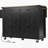 53.5''Farmhouse Kitchen Island With Power Outlet, Kitchen Storage Island With Drop Leaf, Spice Rack And Drawer, Rolling Kitchen Cart On Wheels, For Home, Kitchen And Dining Room, Black-523262267