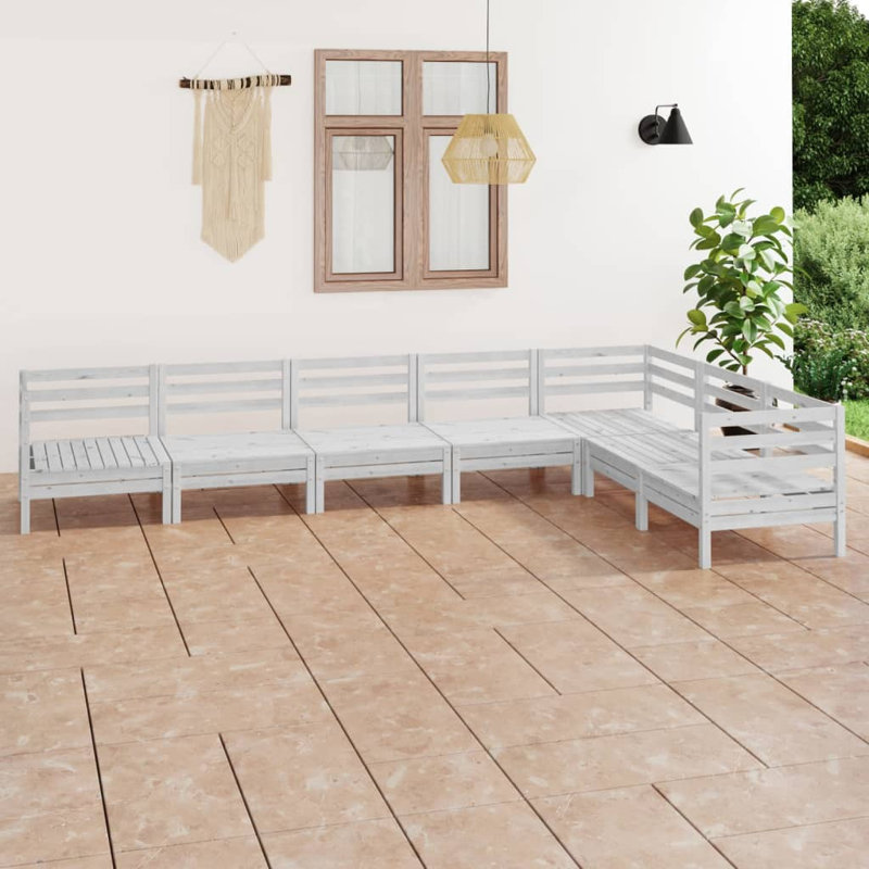 Ensemble modulaire de patio 25 po Massad, Blanc