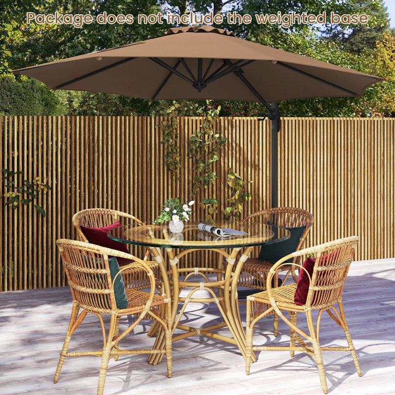 294cm Cantilever Parasol, Brown