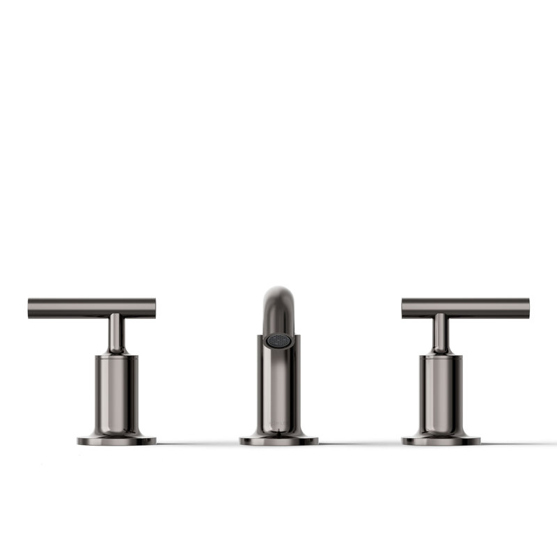 Purist Widespread Bathroom Faucet with Drain Assembly, Vibrant Titanium