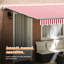 VidaXL Polyester Cover Retractable Patio Awning-126440737-126440739-126440748