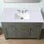 Plateau de meuble-lavabo simple 48 po en pierre reconstituée avec lavabo - pour remplacement de meuble-lavabo, sans armoire