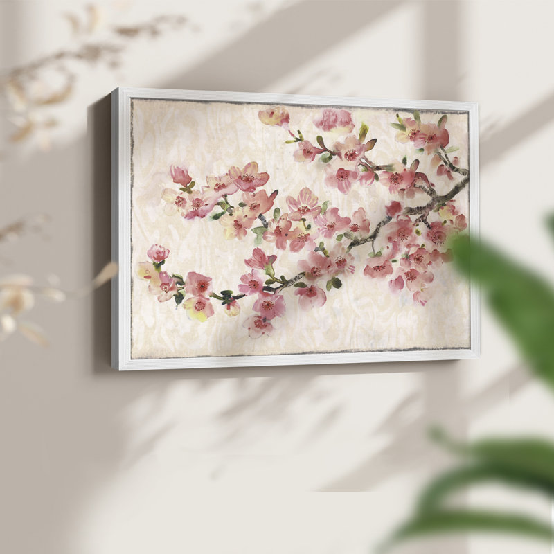 «Cherry Blossom Composition I», reproduction encadrée, H 22 po x l 28 po, Blanc