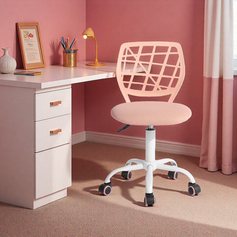 Mesh Office Chair, Light Pink