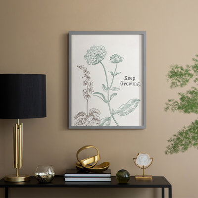 Keep Growing Framed Print - Solid Wood