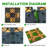 10 PC Acacia Wood Floor Tiles - Snap On Installation  High-Quality Indoor And Outdoor Laying Suitable For Terraces  Decks  And Pool Edges