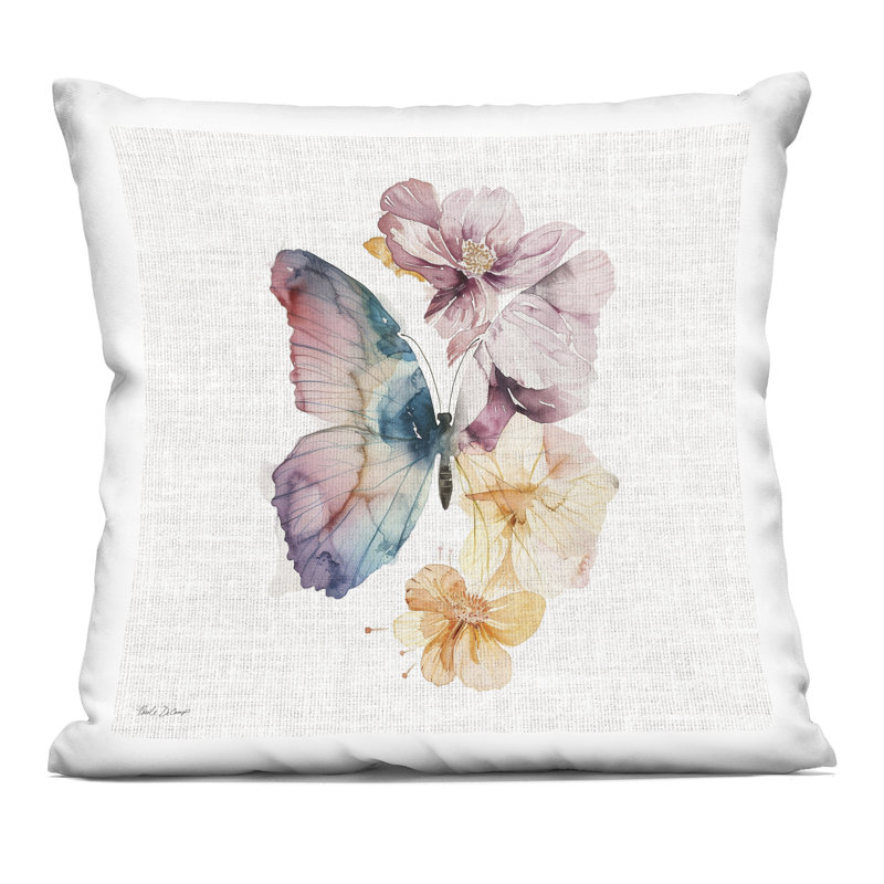 Coussin Floral, Carré H 18 po