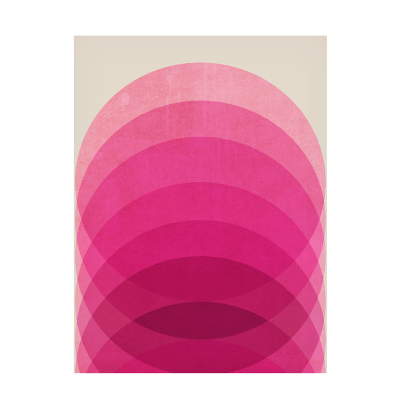 «Tom Quartermaine», art abstrait sur toile rose, H 19 po x l 14 po x P 2 po