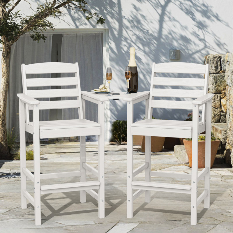 Chaise haute Adirondack Wolak, Blanc