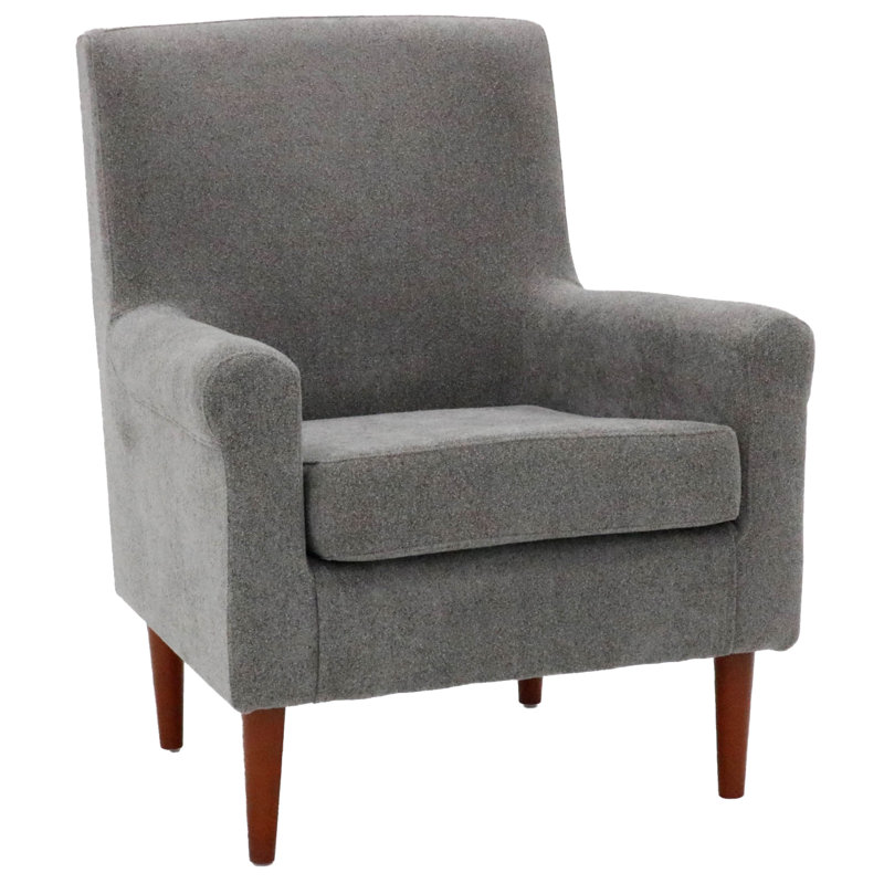 Ronald Upholstered Armchair, Gray Polyester Blend