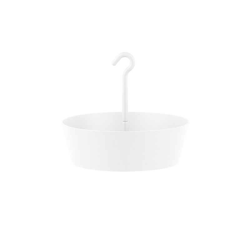 White 10-Inch Single Tier Hanging Planter for Indoor/Outdoor Use