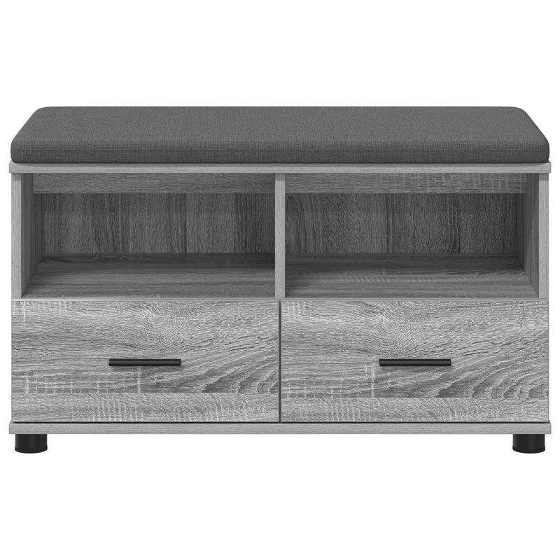 Storage Bench, 46cm H x 80cm W x 38cm D, Grey Sonoma