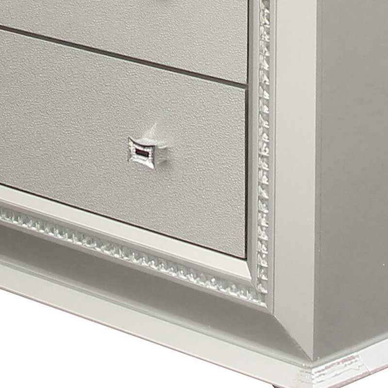 Commode 5 tiroirs Kamaiyah, Champagne