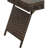 Portable Folding Wicker Table, Brown