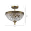 2-Light Glass Semi Flush Mount