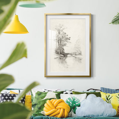 Vintage Sketch XCV -Framed Print