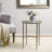 Martha Stewart Lia Mirrored Top Oval Accent Table