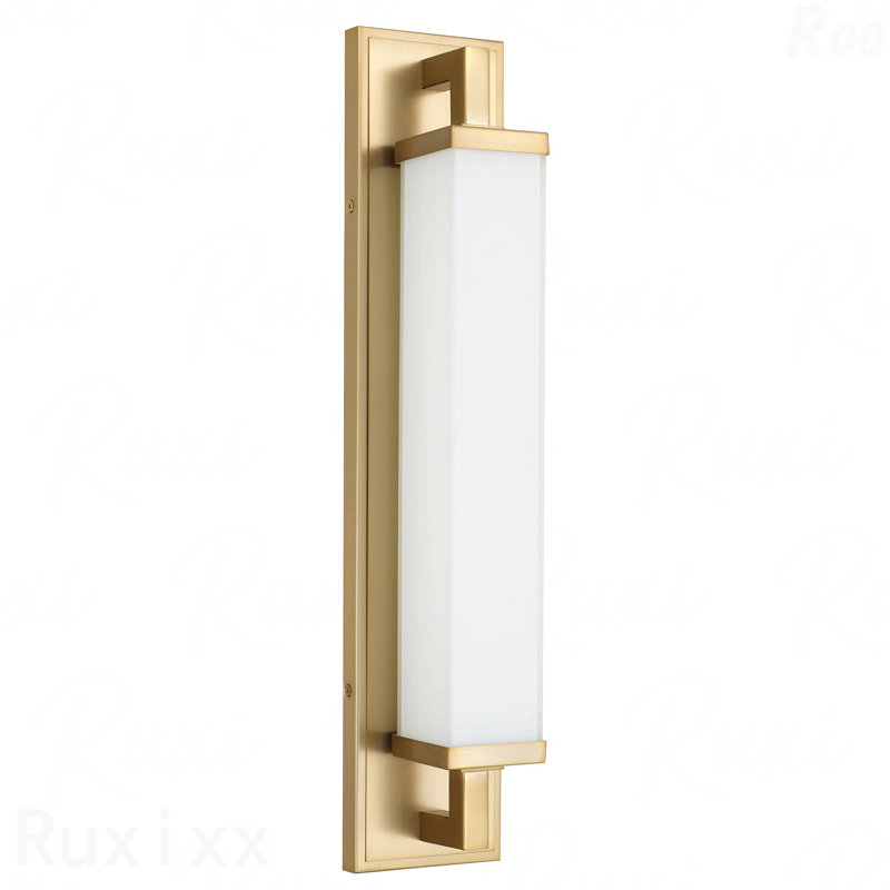 Barre d'éclairage de meuble-lavabo 22 po - Laiton antique, DEL intégrée, pour salle de bain, H 4,5 po x l 22 po x P 4 po