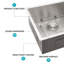 Évier de cuisine à double cuve encastrable en acier inoxydable de calibre 16 32 x 18 x 9 pouces (60/40) avec évier profond de 9 pouces