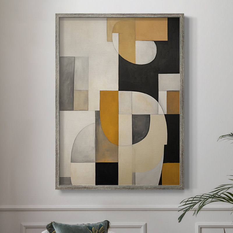 ABSTRACT Series DVII, reproduction encadrée - bois massif, H 11 po x l 9 po