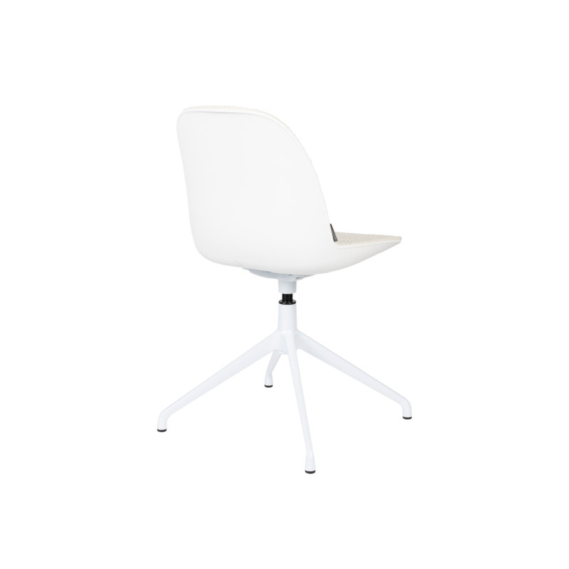 Albert Kuip Upholstered Dining Chair, White, White