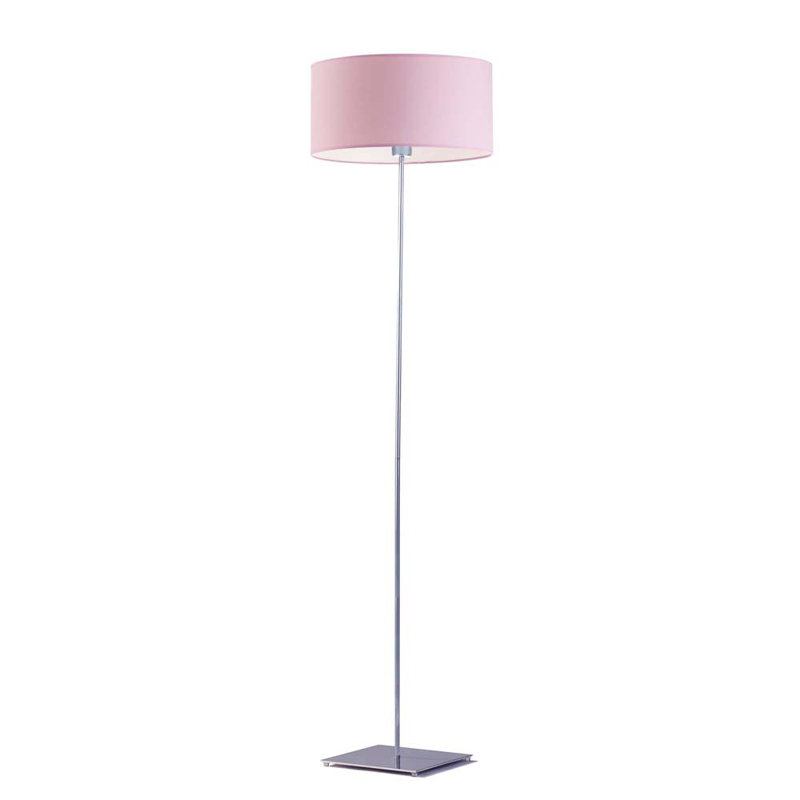 Asawer 156cm Traditional Floor Lamp, Light Pink, Silver