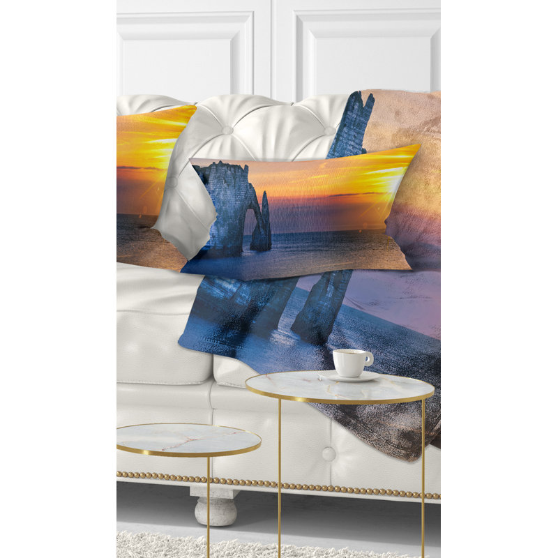 Coussin lombaire normandy etretat falaise mer