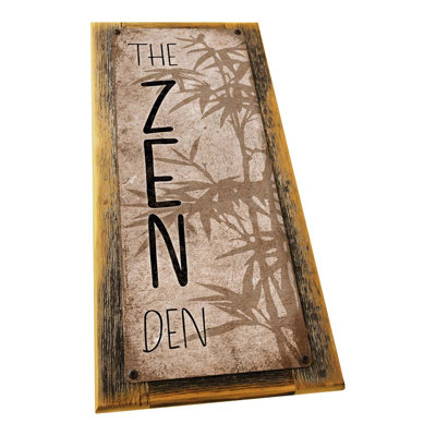 The Zen Den - Art textuel sur métal sans cadre