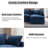 Chenille 3-Seat Sectional Sofa - Modular Deep Seat Sleeper Couch with Ottoman, Comfy Upholstered Furniture for Living Room, Apartment, Office"-1755081567