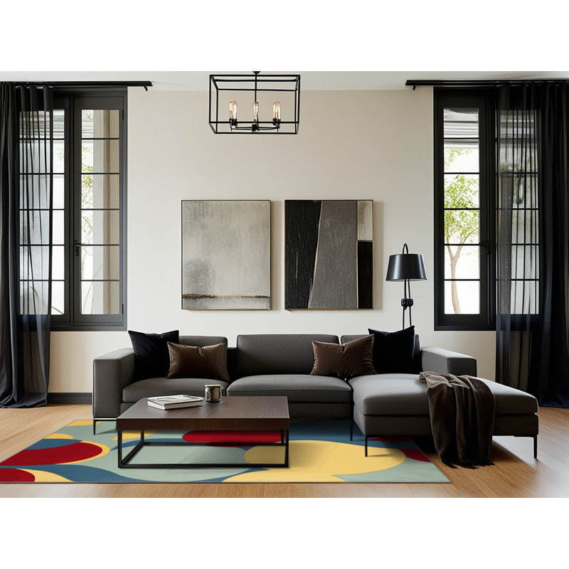 Tapis élégant Hop, Rectangulaire 3 pi x 5 pi