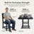 Patio Dining Sets For 4, Black Hdpe Square Modern Set For Patio Deck