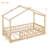 Twin Size Wood Bed House Bed Frame With Fence, For Kids, Teens, Girls, Boys,Natural-22011544-22011546