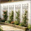 Ensemble de 4 treillis de jardin en métal 71 po x 17,7 po antirouille pour plantes grimpantes