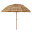 Parasol de patio en chaume de 8 pi Tiki, parasol de paille de style hawaïen tropical avec inclinaison et bouton-poussoir, cadre en acier inoxydable, abat-jour extérieur portable pour la cour, la piscine, la plage et le jardin
